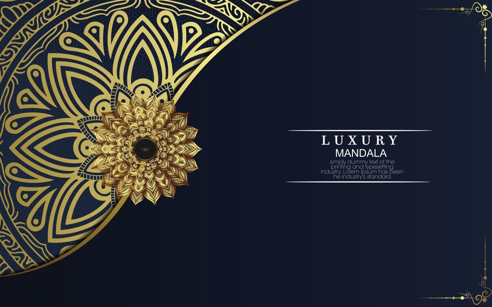 Luxury mandala background with golden arabesque vector