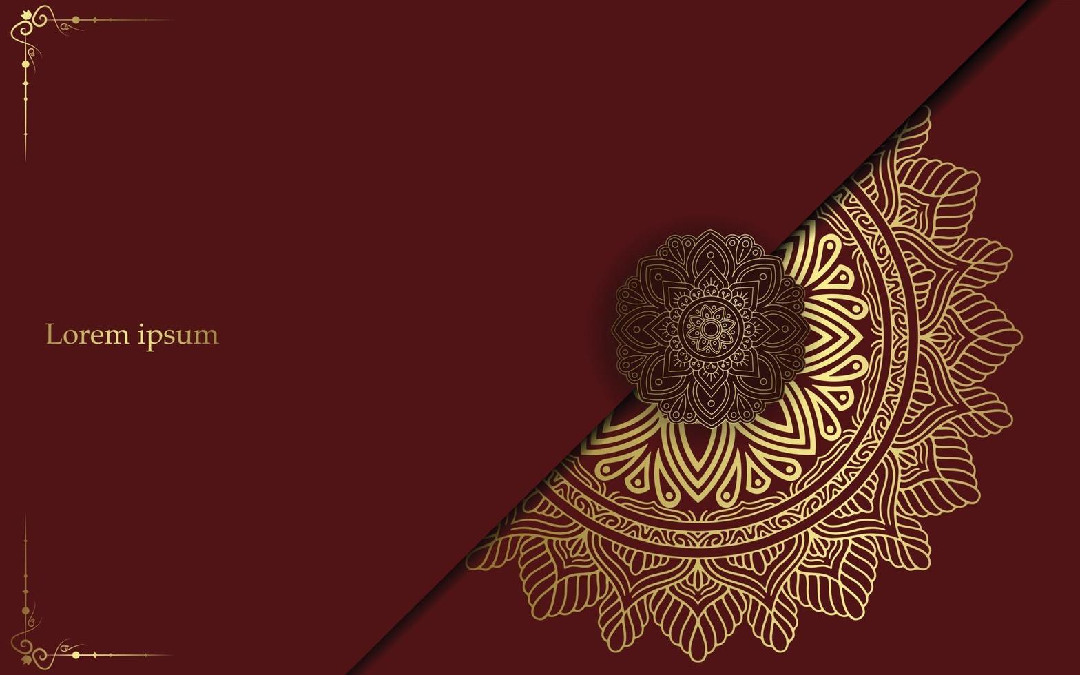 Luxury mandala background with golden arabesque vector