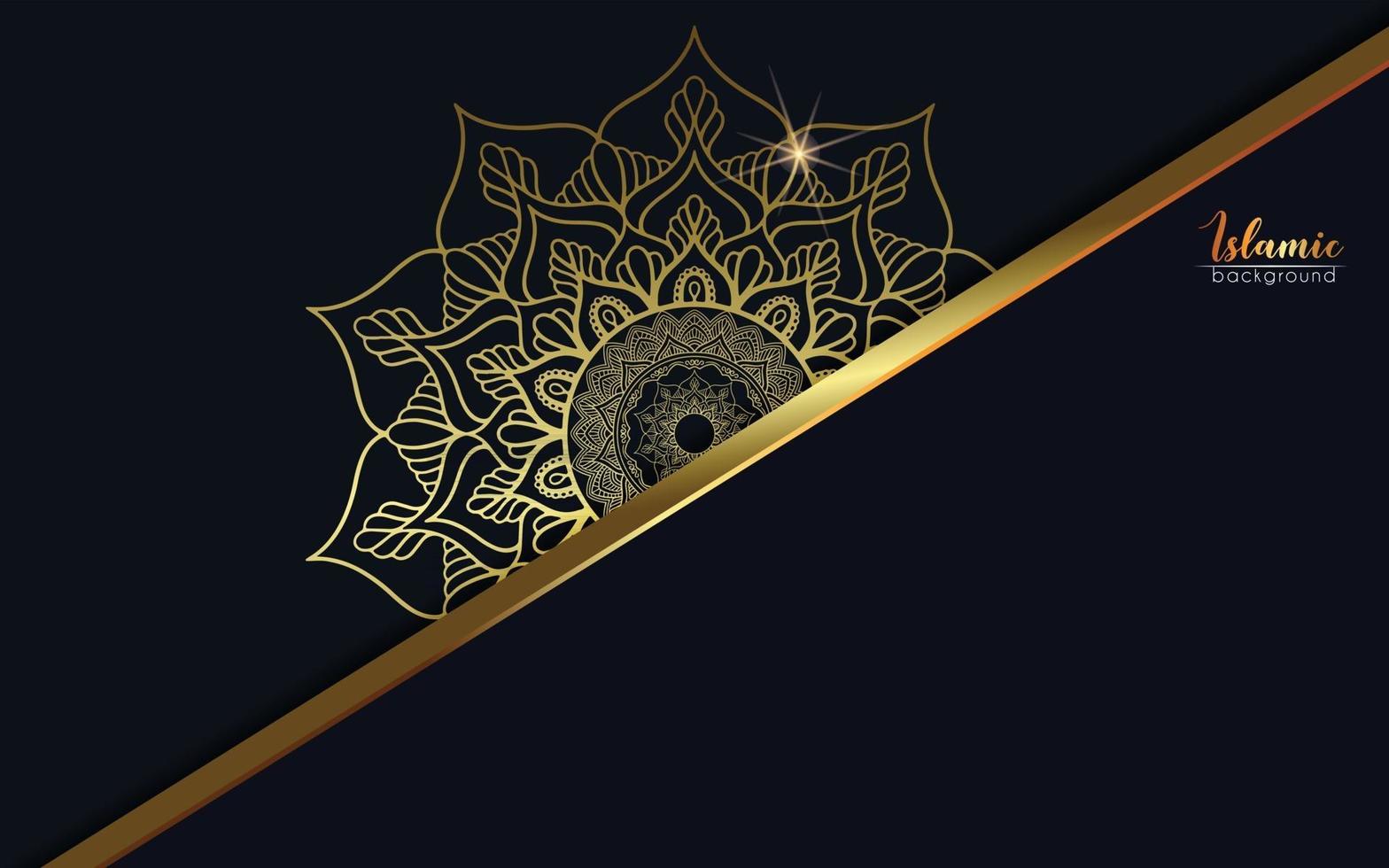 Luxury mandala background with golden arabesque vector