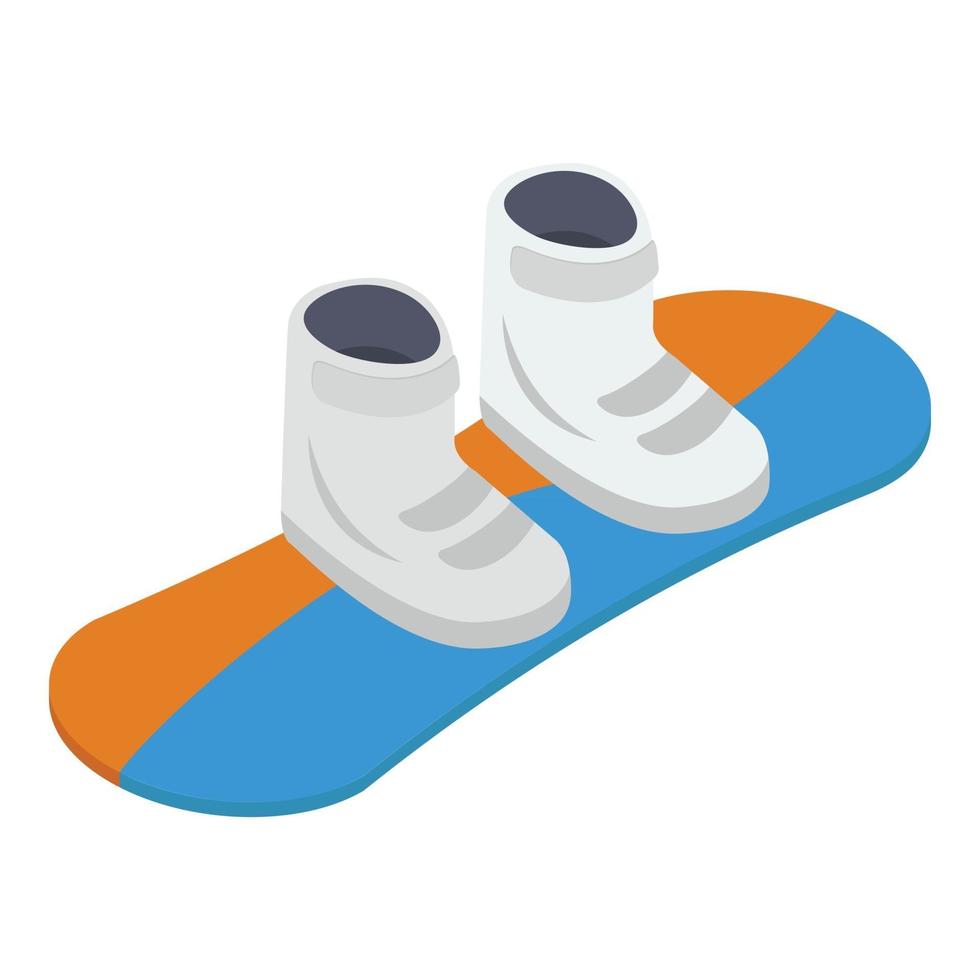 concepto de snowboard y botas vector