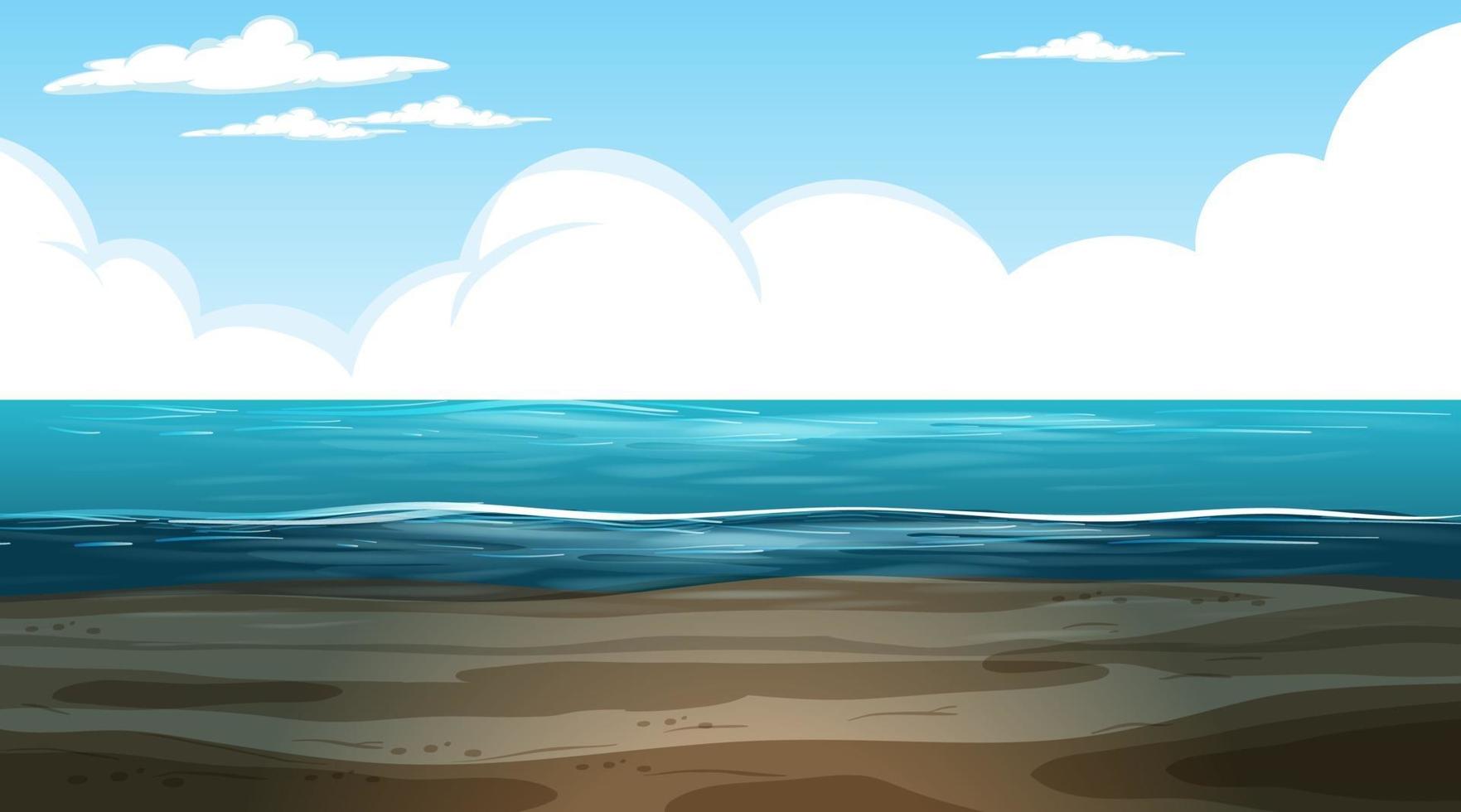 Blank flooded landscape at daytime scene vector