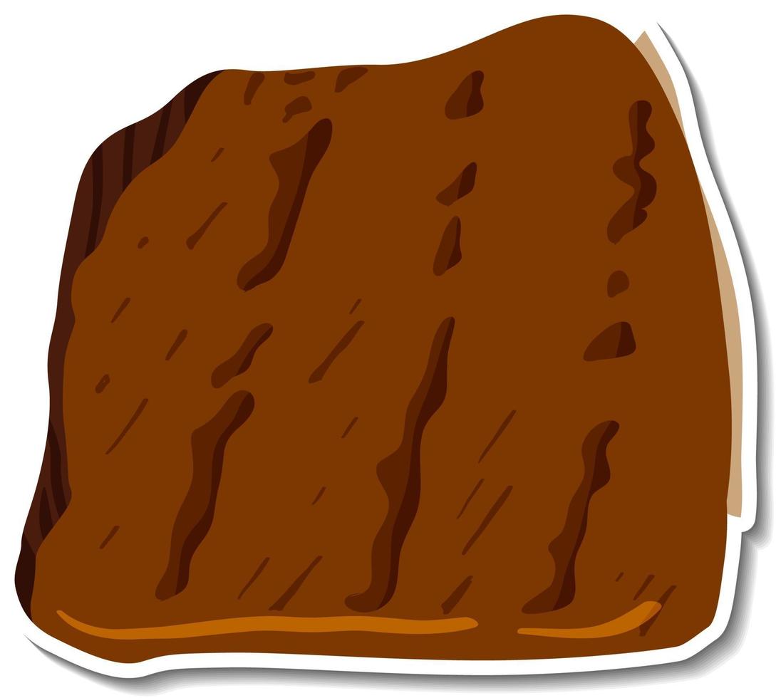 A fried steak sticker on white background vector