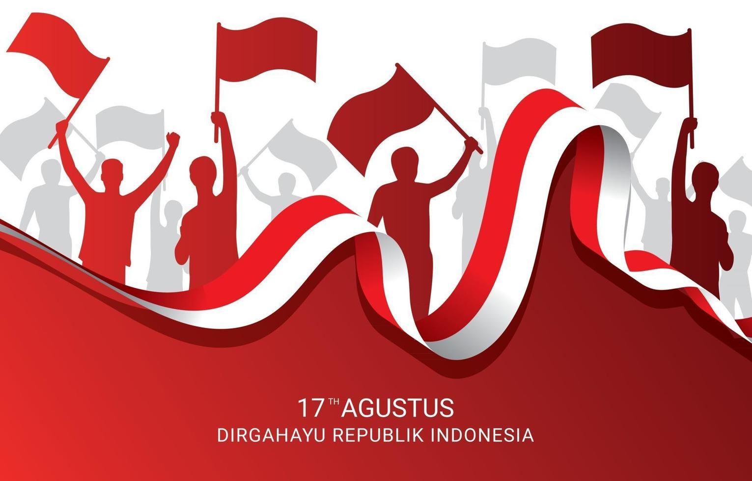 fondo del día de la independencia de indonesia vector