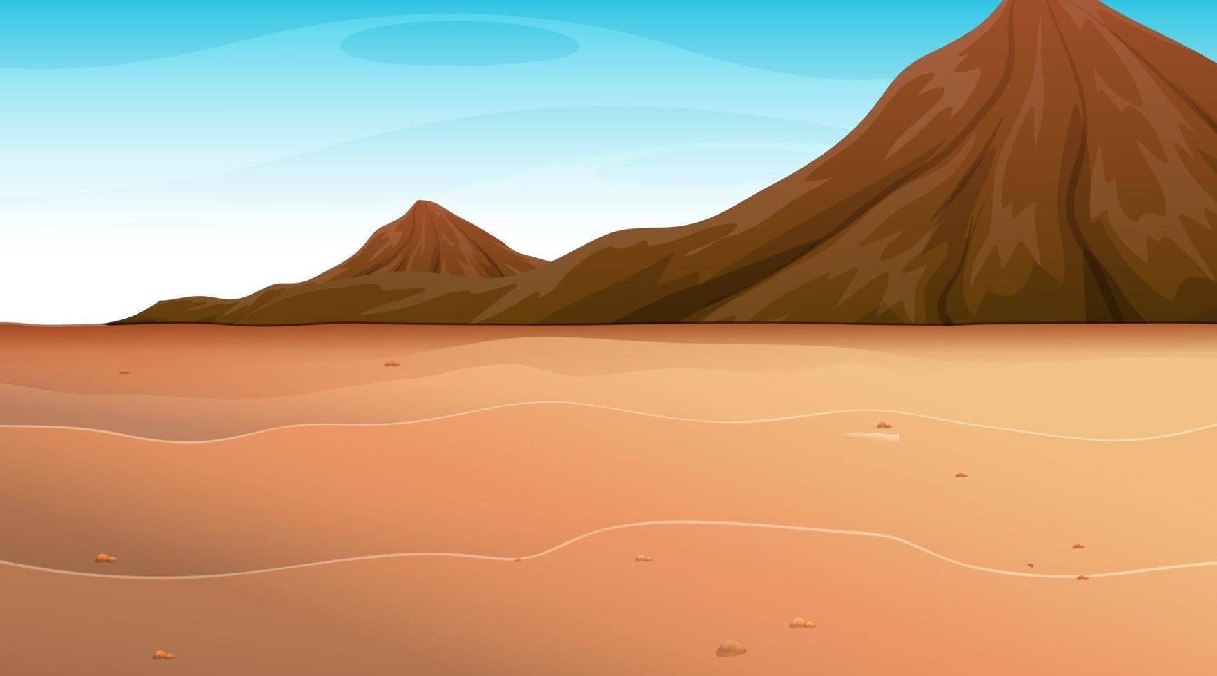 paisaje de bosque desértico en la escena diurna vector