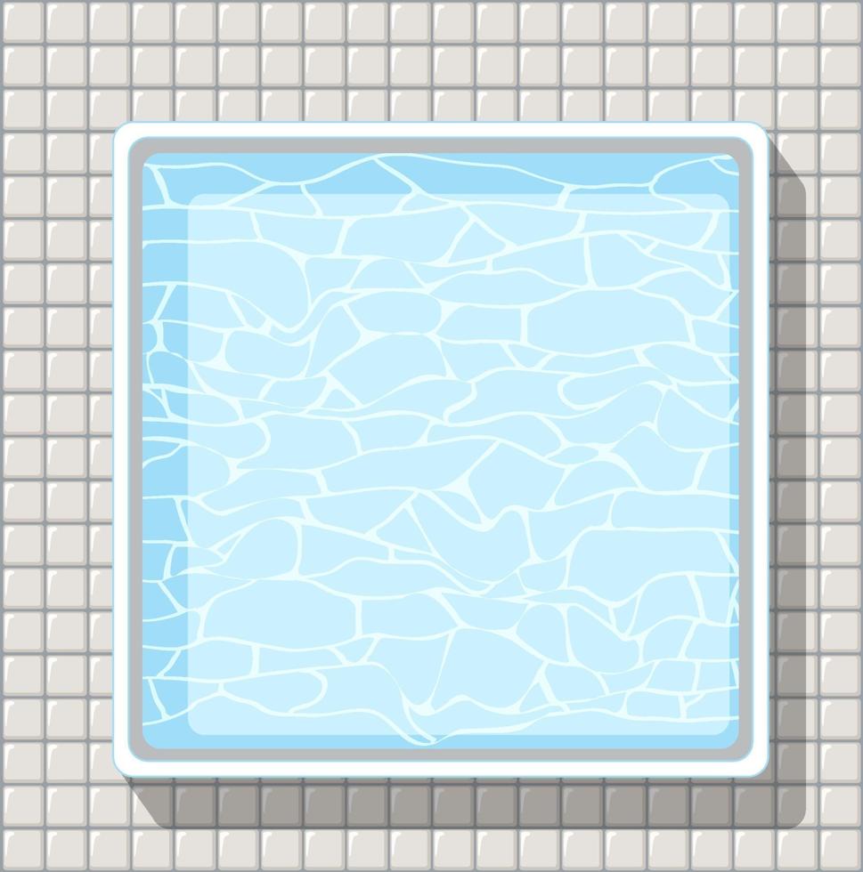 Top view of swimming pool on white background vector