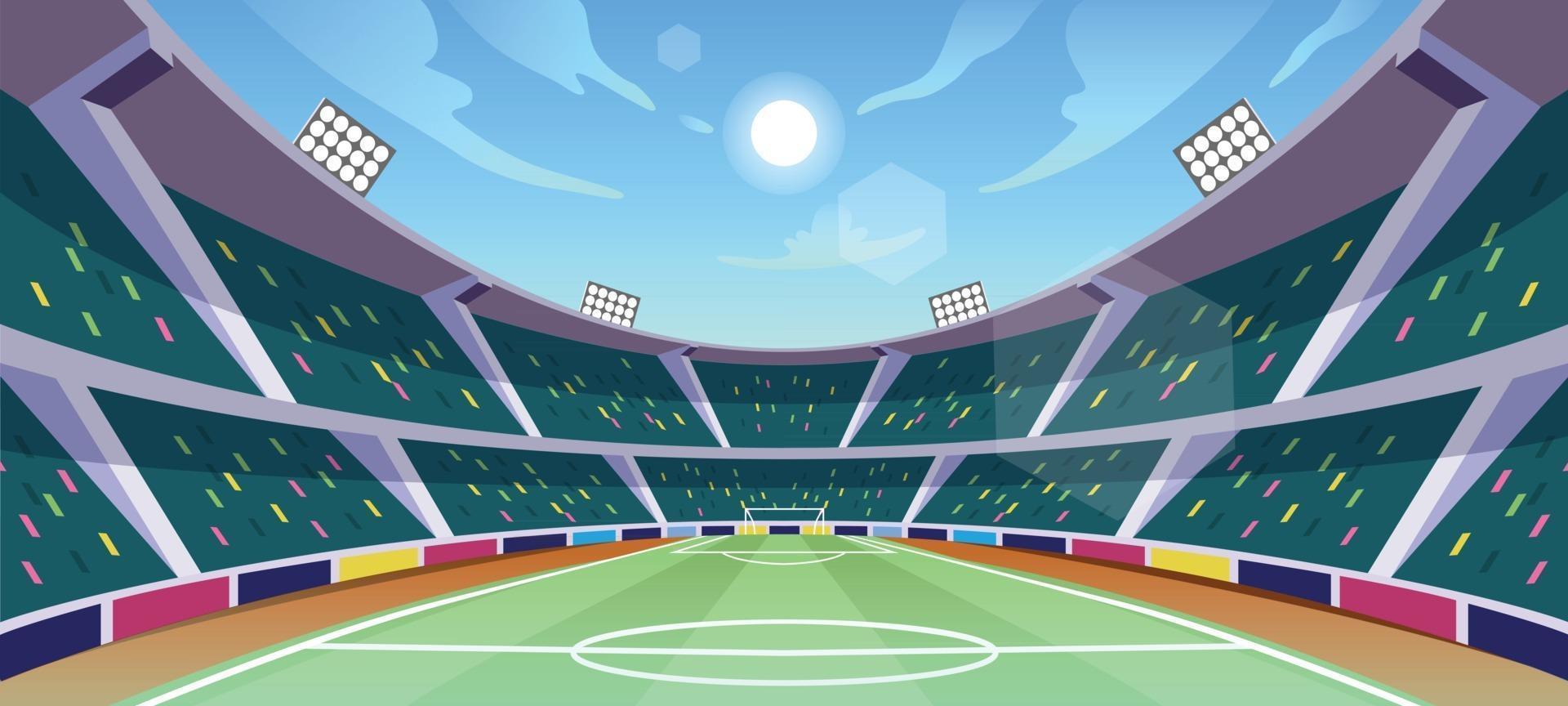 Soccer Stadium Background Vector Art At Vecteezy