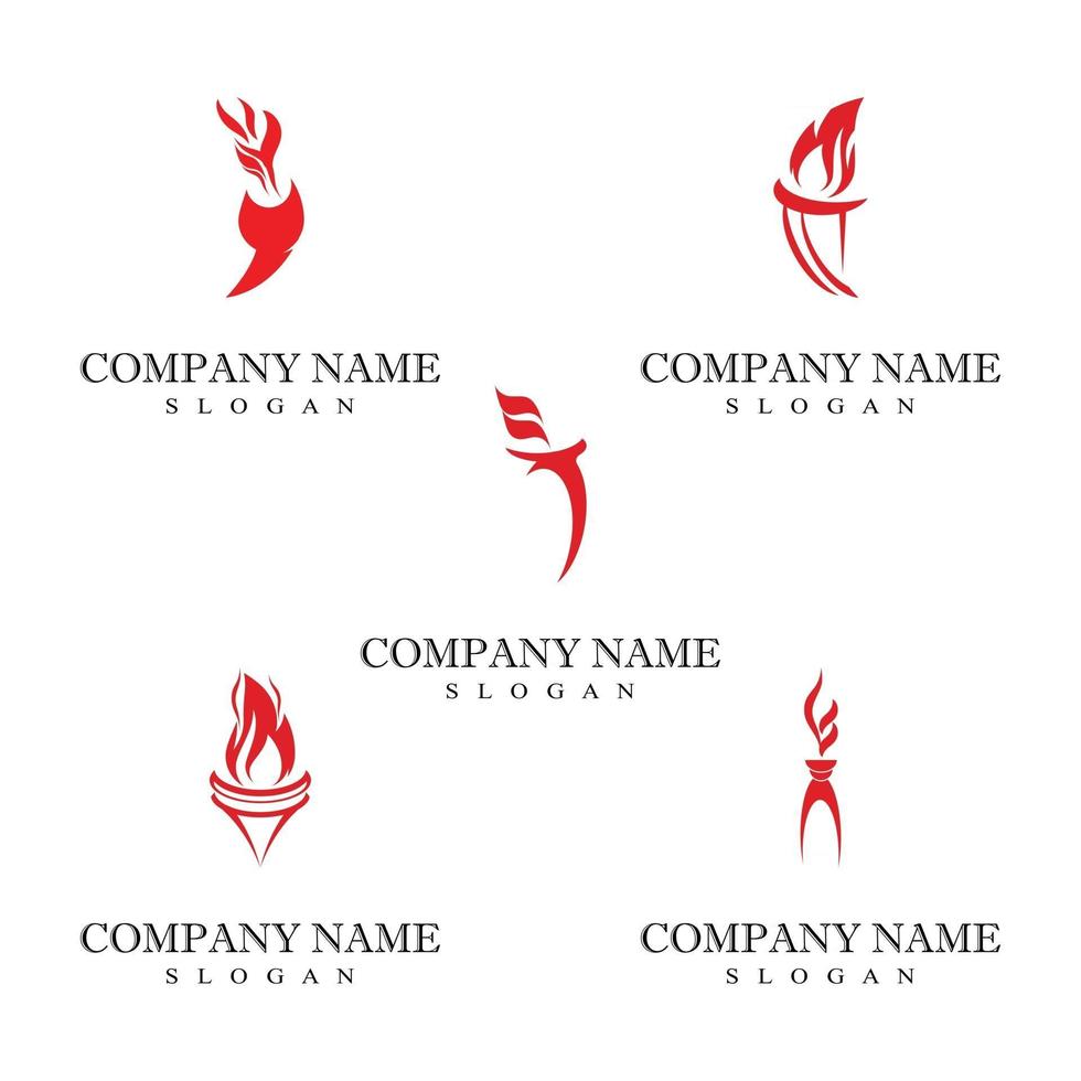Torch  Logo Template vector symbol illustration design