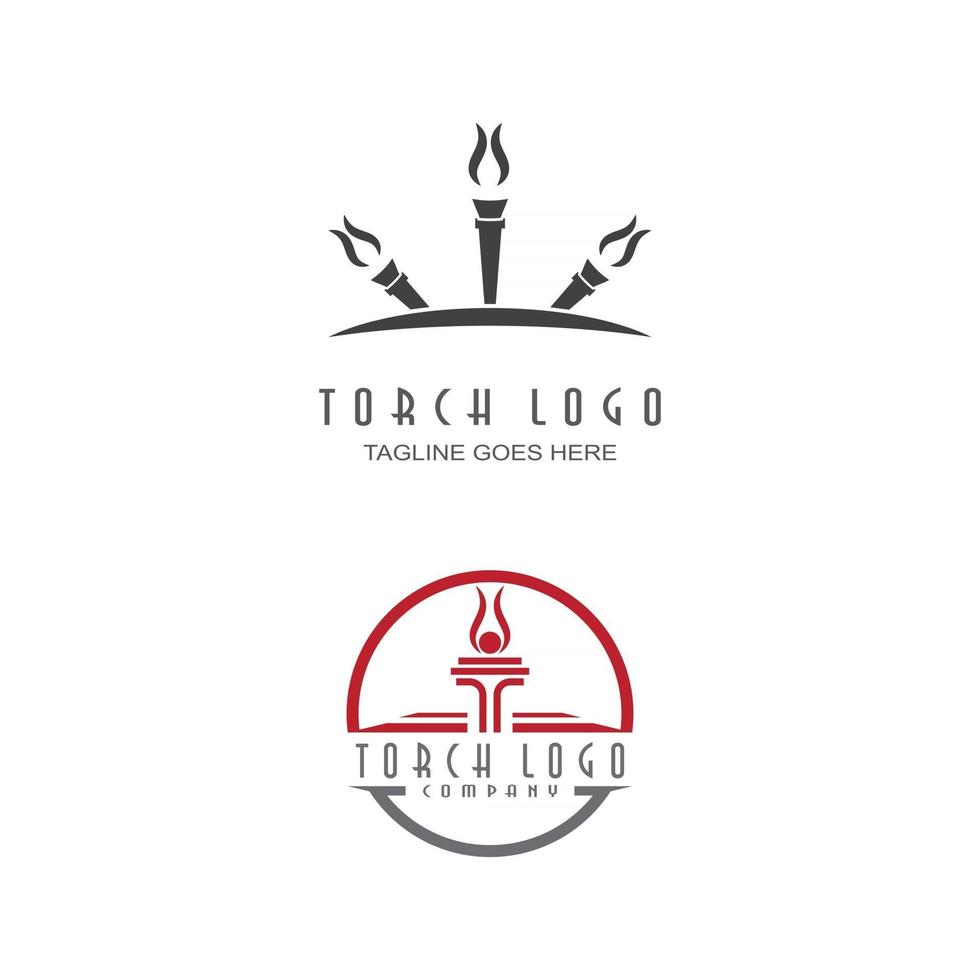 Torch  Logo Template vector symbol illustration design
