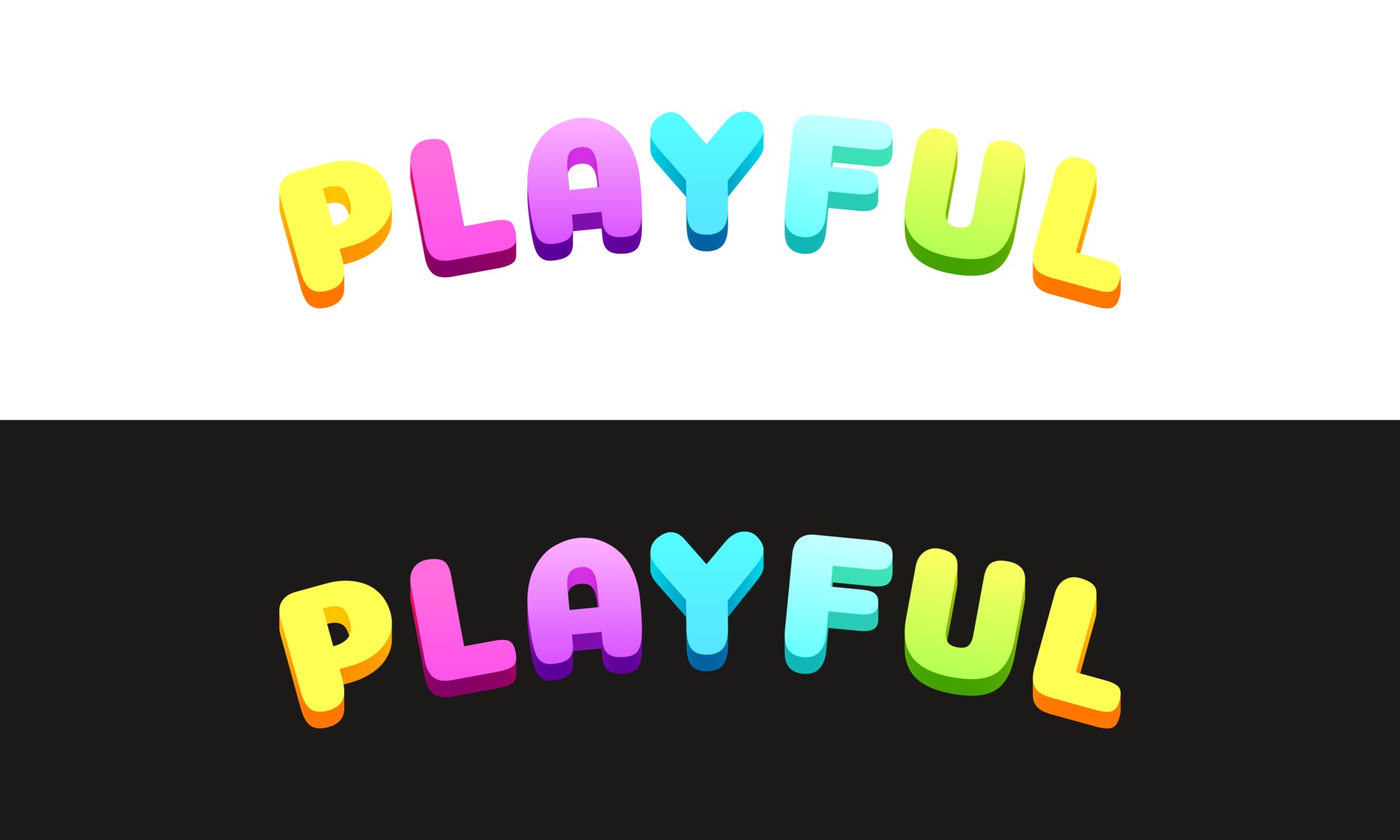 Modern Colorful Playful Logotype vector Playful Background
