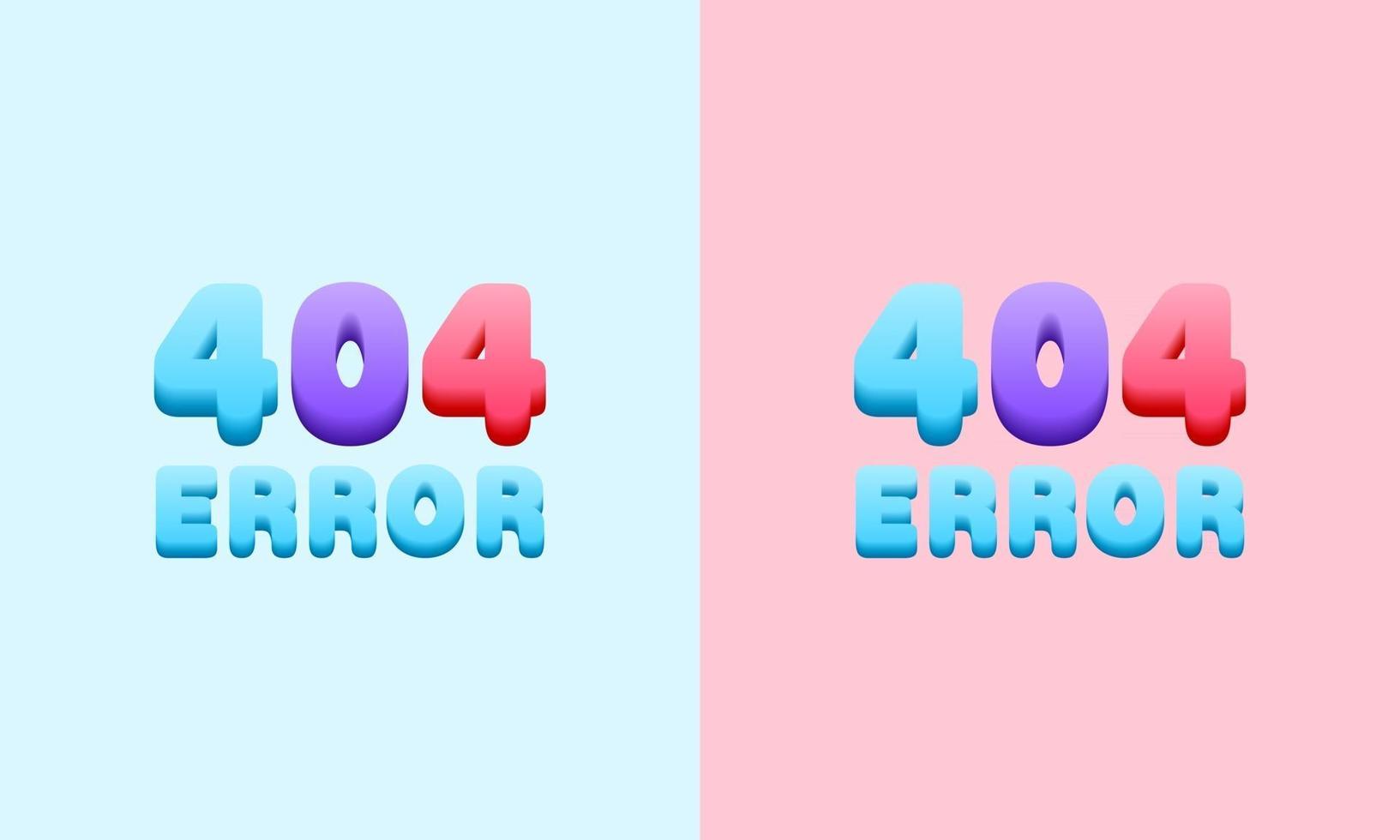 La página 404 colorida moderna no se encuentra la ilustración de fondo de error, el fondo de error 404 se puede utilizar para banner web, infografías, vector