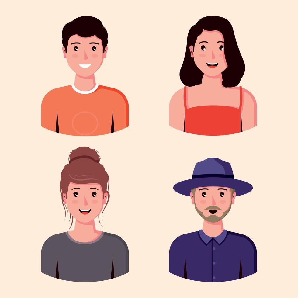 Flat Characters Collection vector