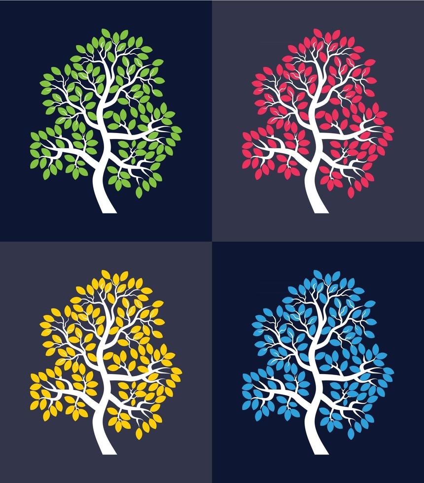 Signature tree design concept vector