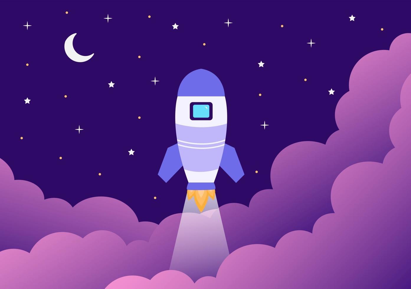 Cute Astronaut In Space Background Illustration vector