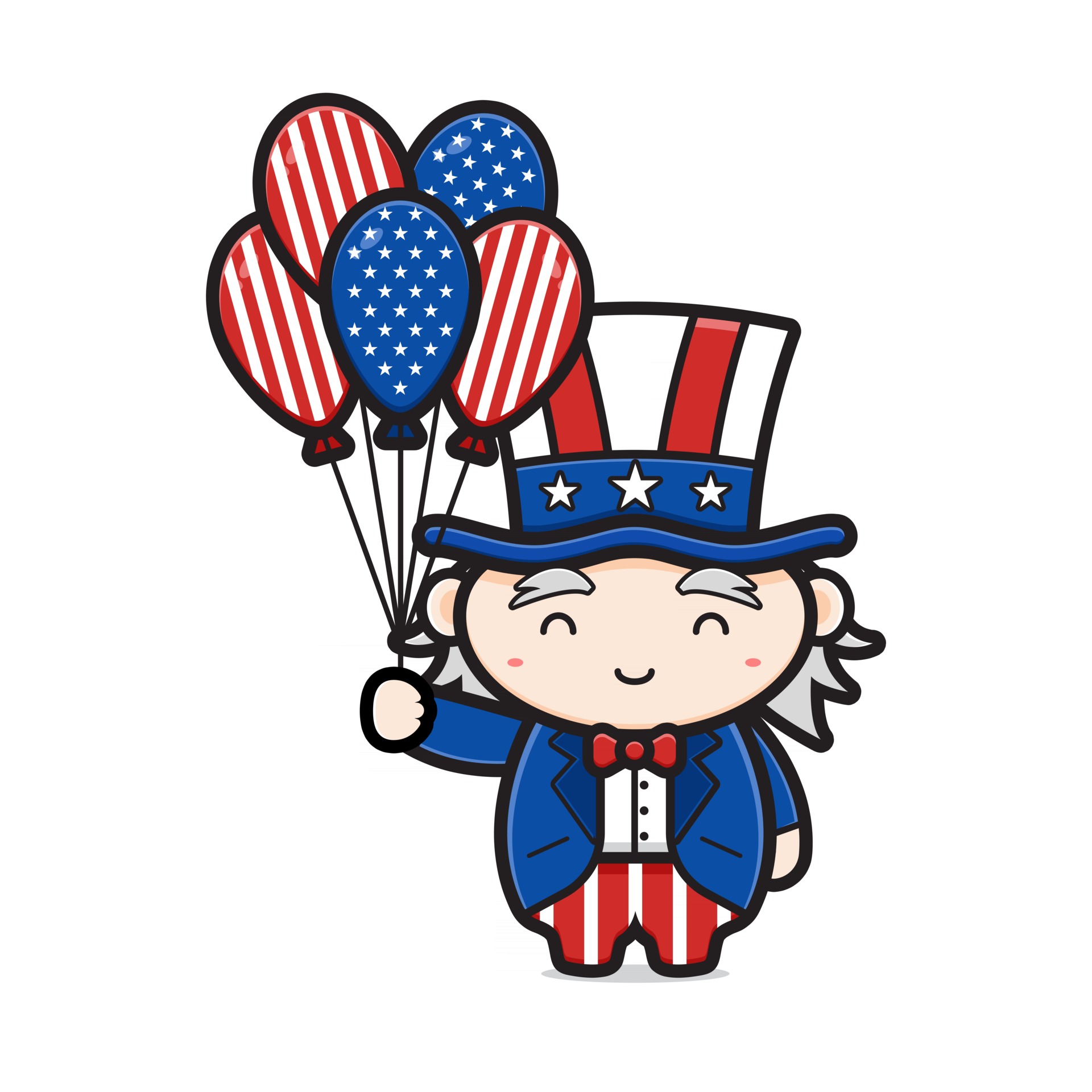 Old cartoon celebrating the USA independence day 2853677 Vector Art at  Vecteezy