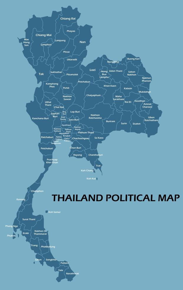 Thailand Political Map Divide By State Colorful Outline Simplicity Style Vector Art At Vecteezy