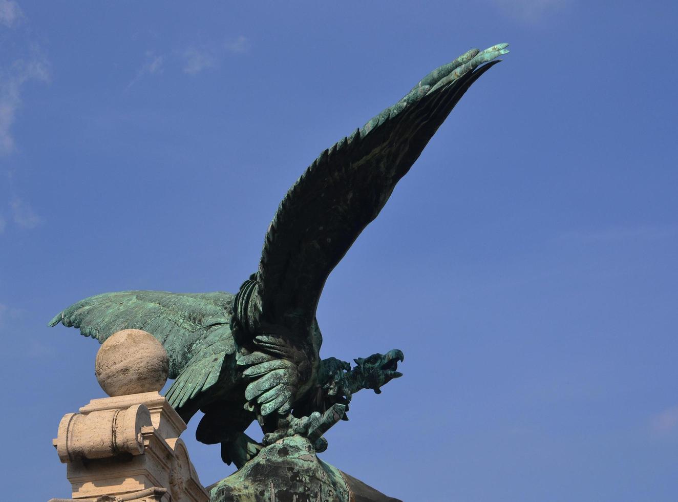 Gargoyle in the shape of a bird photo