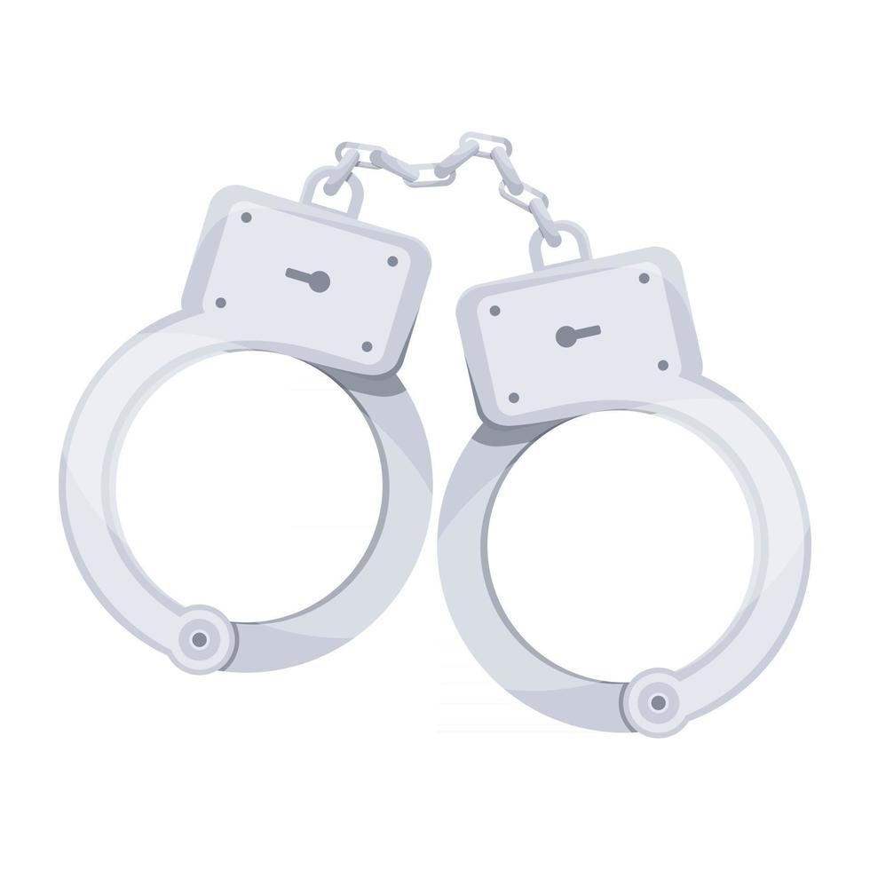 police handcuffs icon vector