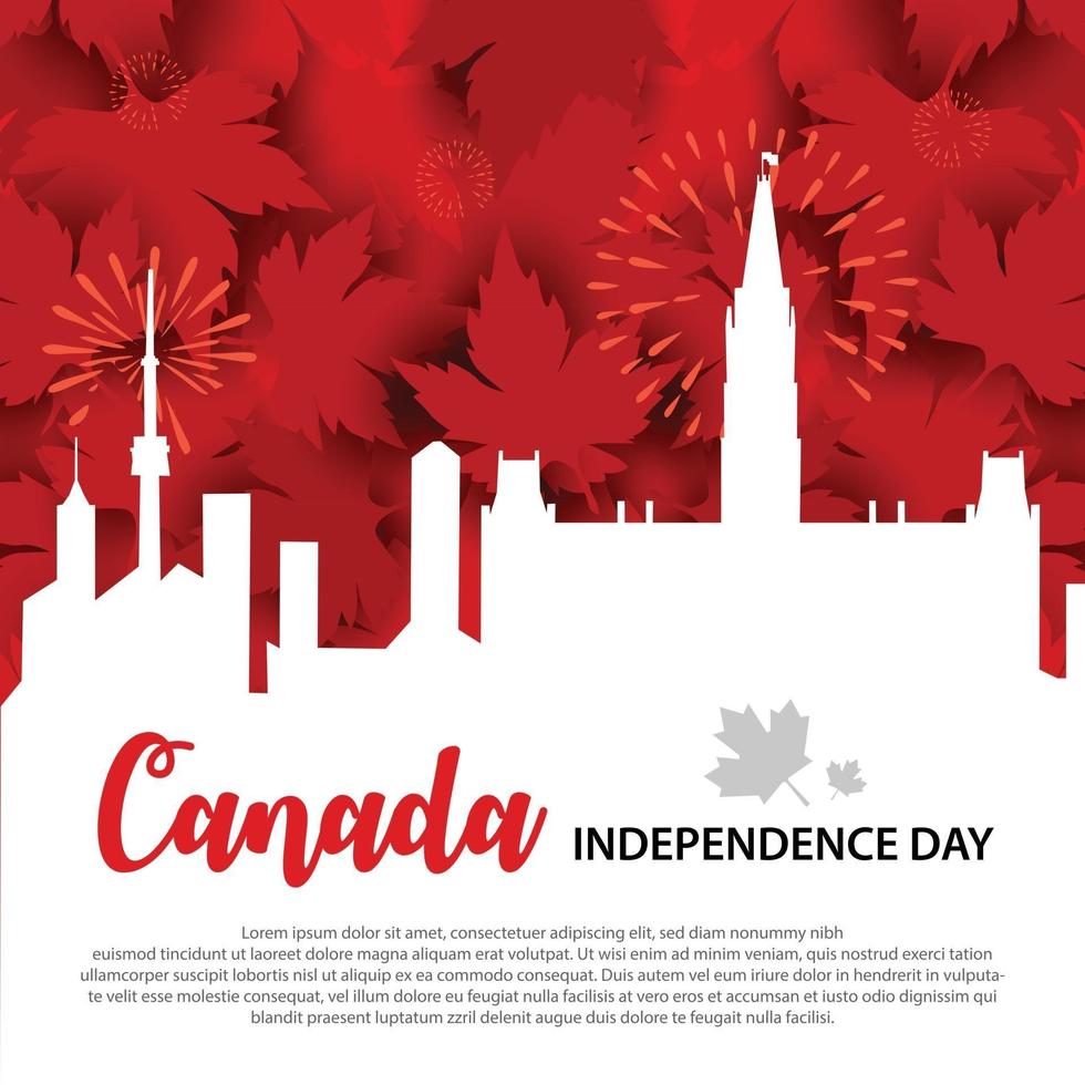 Celebration of Independence day of Canada vector