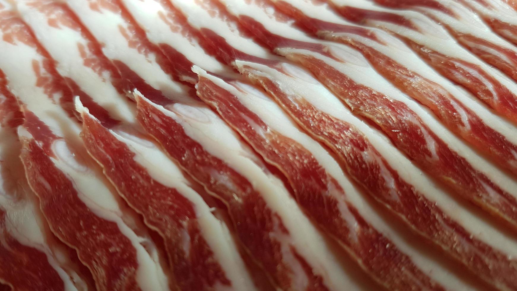 Close up view of bacon photo