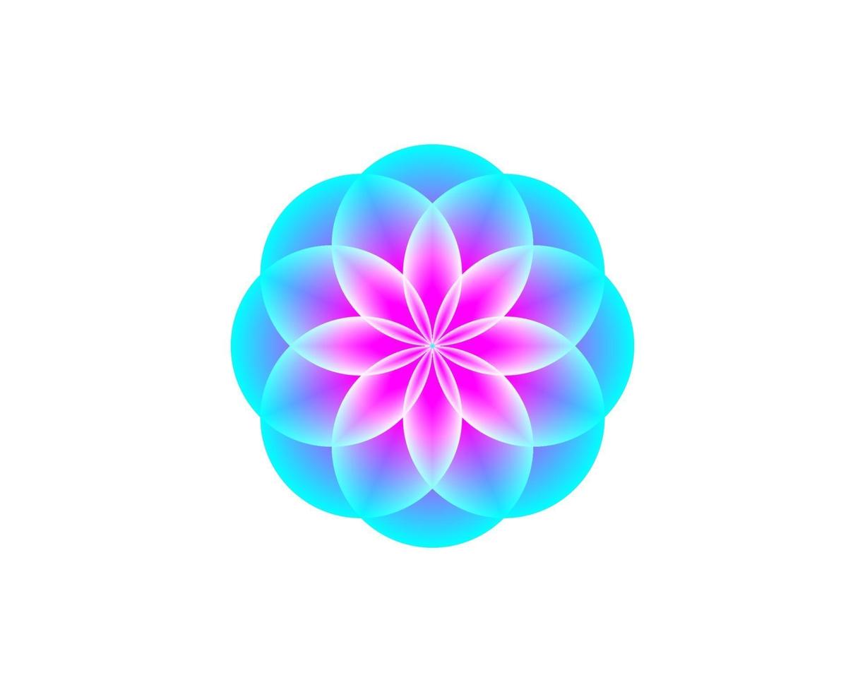 Abstract flower logo icon design. Elegant crown line symbol. Universal premium vector sign.