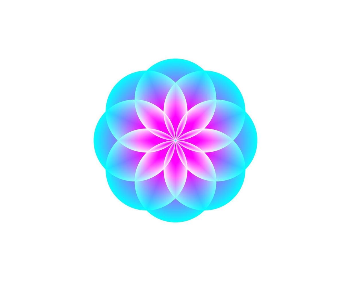 diseño de icono de logotipo de flor abstracta. elegante símbolo de la línea de la corona. signo de vector premium universal.