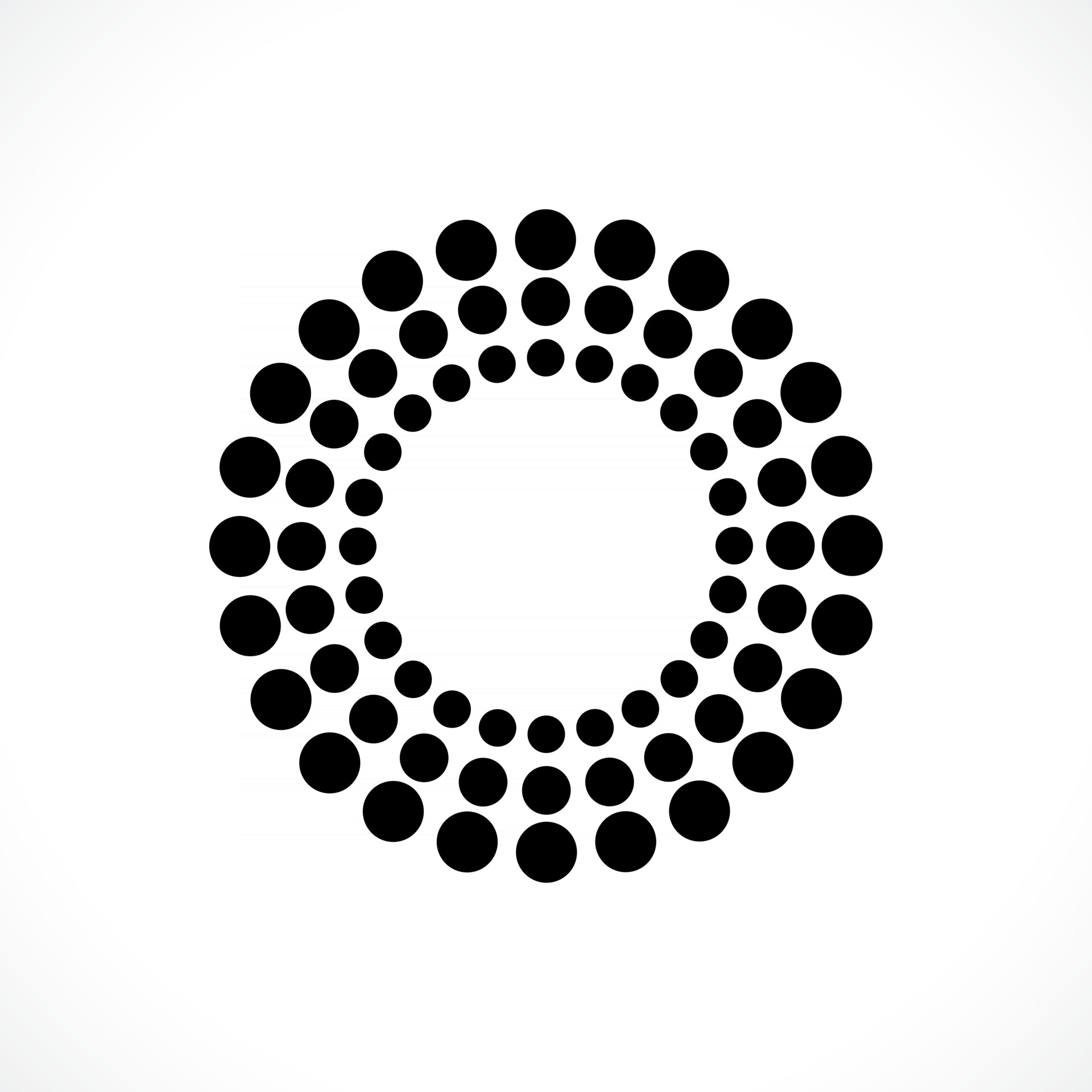 Abstract cirkle black icon Stock Vector