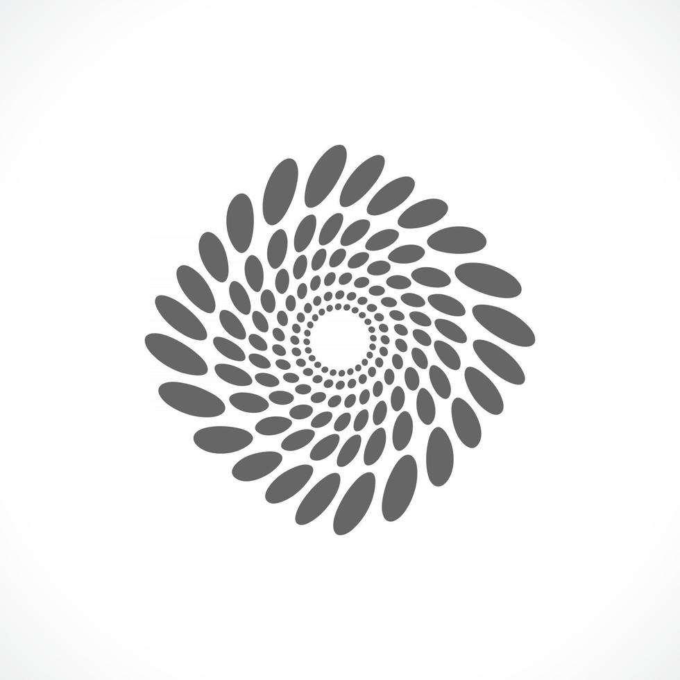 Black abstract vector circle frame halftone dots logo emblem design. Round border Icon using circle dots texture.Vector illustration EPS 10