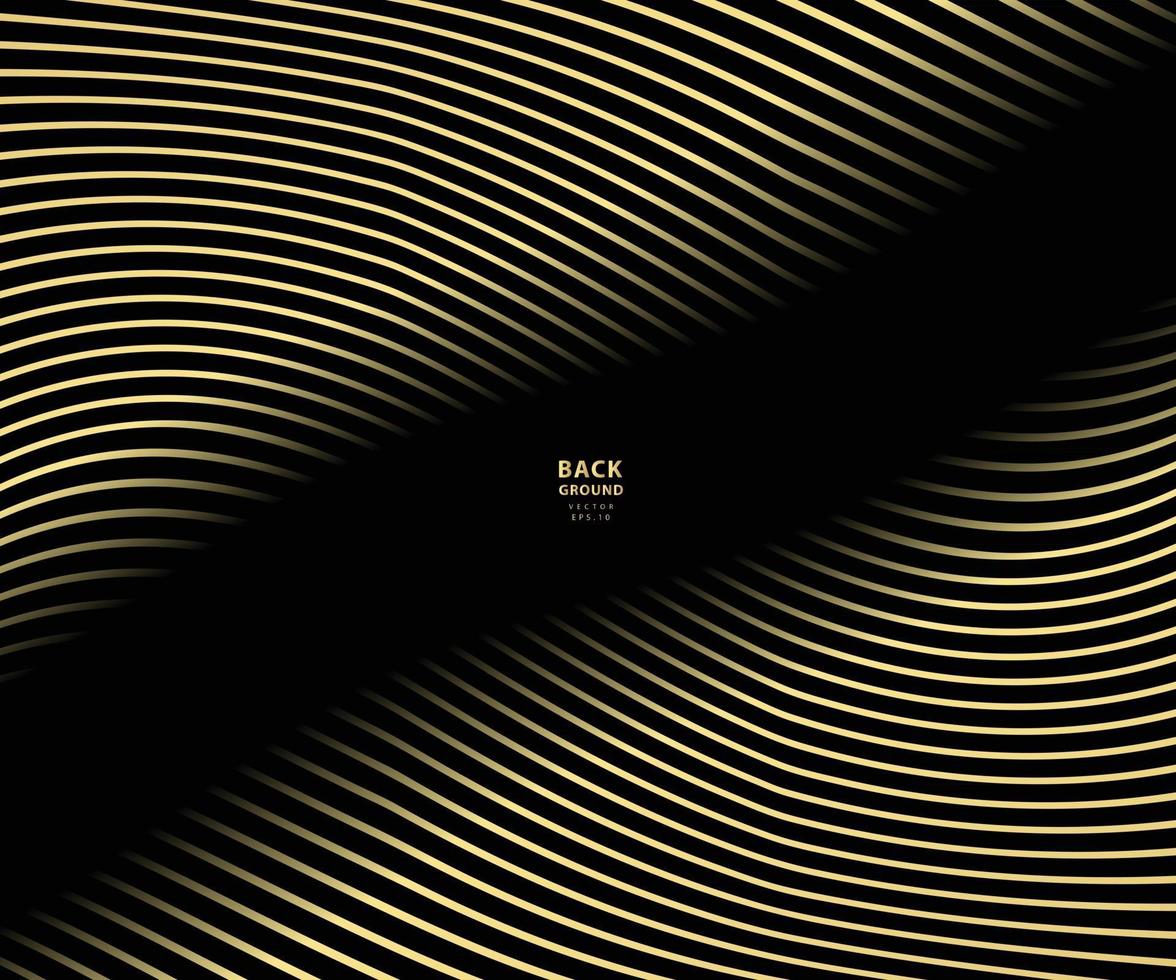Striped gold texture, Abstract warped Diagonal Striped Background, waved lines texture. Brand new style for your business design, vector template for your ideas