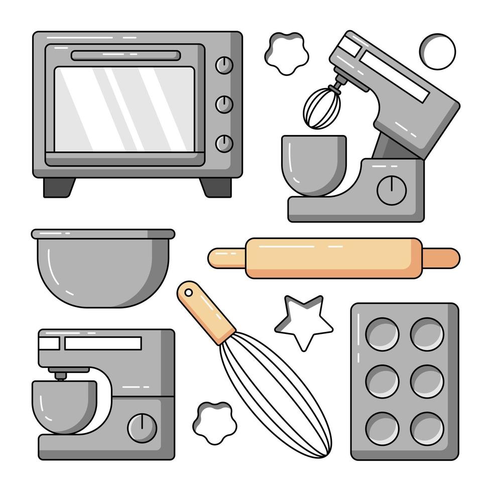 Baking equipment vector icon illustration