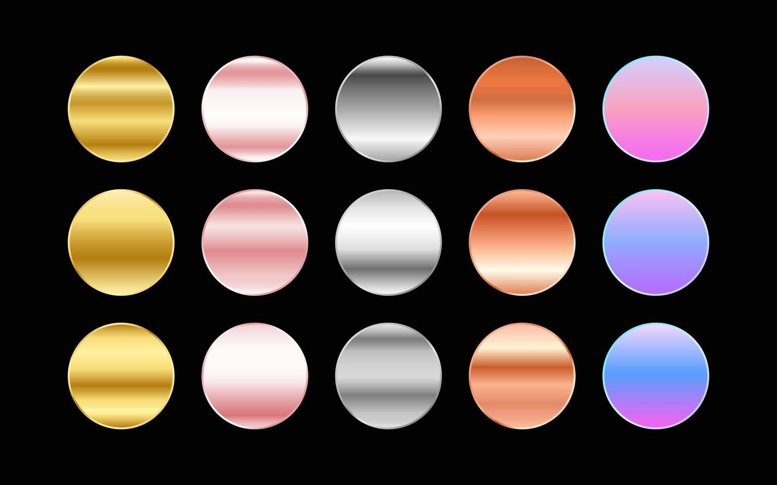 Surface Realistic gradient finish swatches collection 2855752 Vector Art at Vecteezy