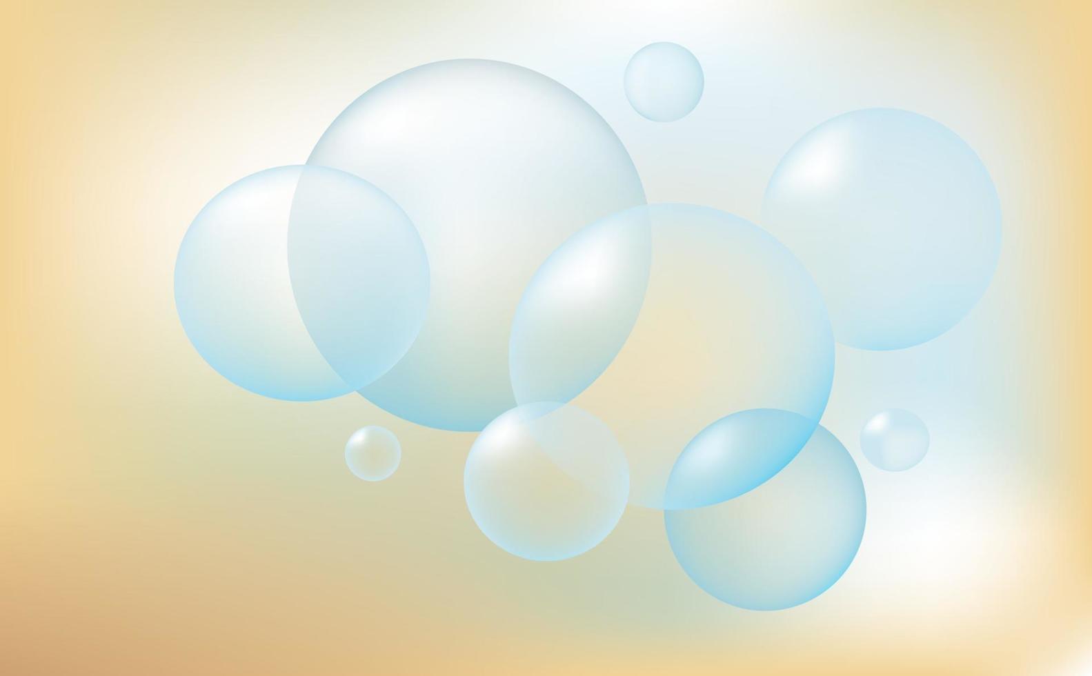 Fresh clear bubbles background vector