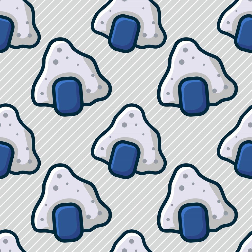 onigiri seamless pattern illustration vector