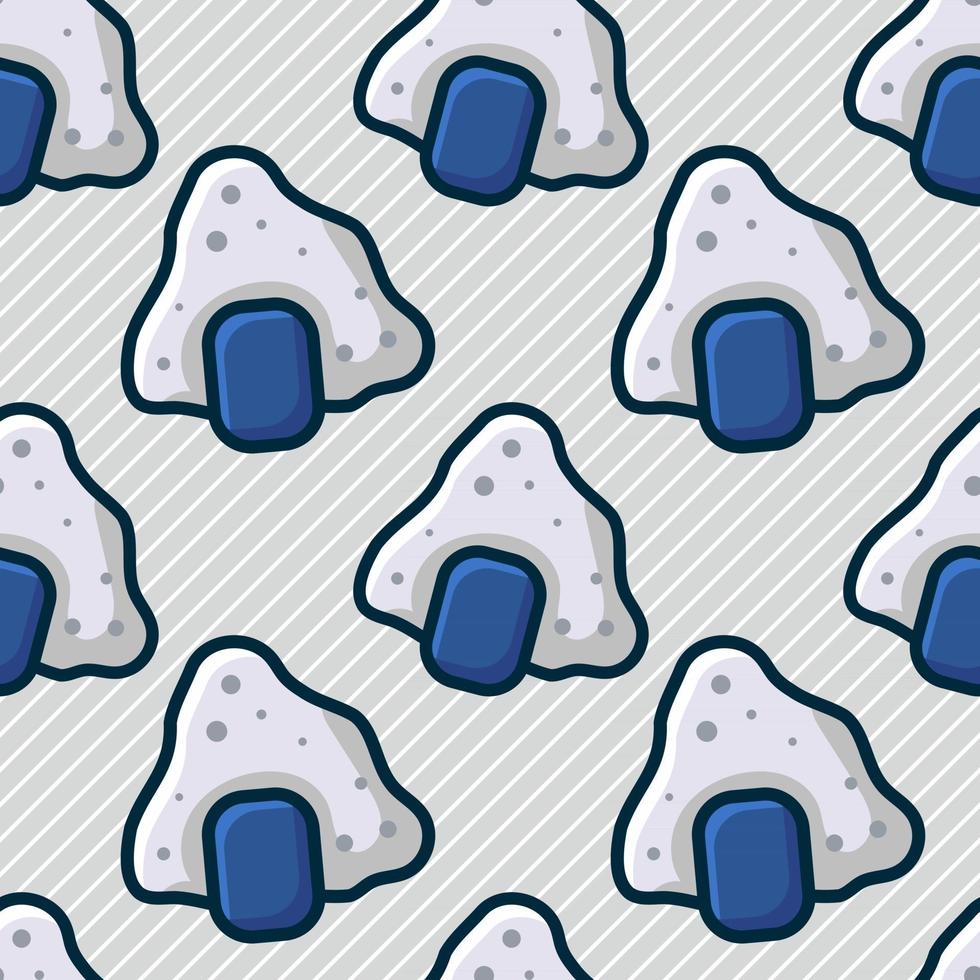 onigiri seamless pattern illustration vector