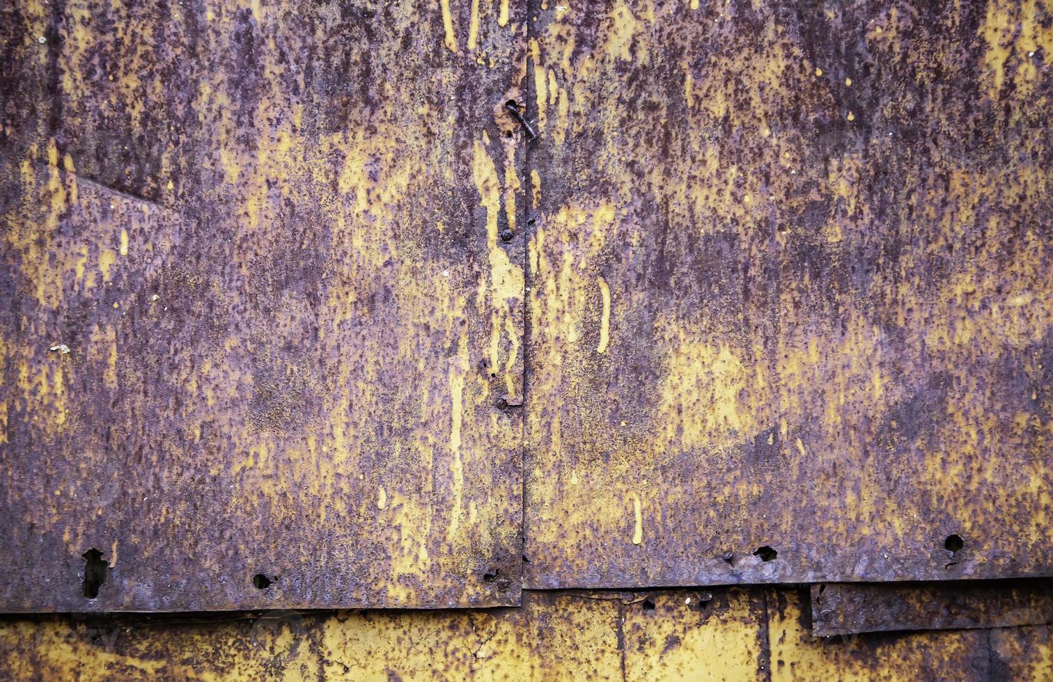 textura de óxido en la pared de metal foto