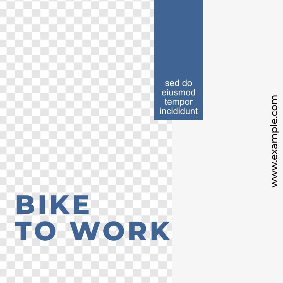 cartel de descuento de bicicleta de montaña helth life plantilla de redes sociales azul estilo minimalista simple vector