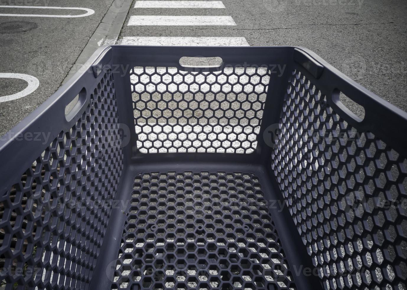 Plastic shopping cart photo