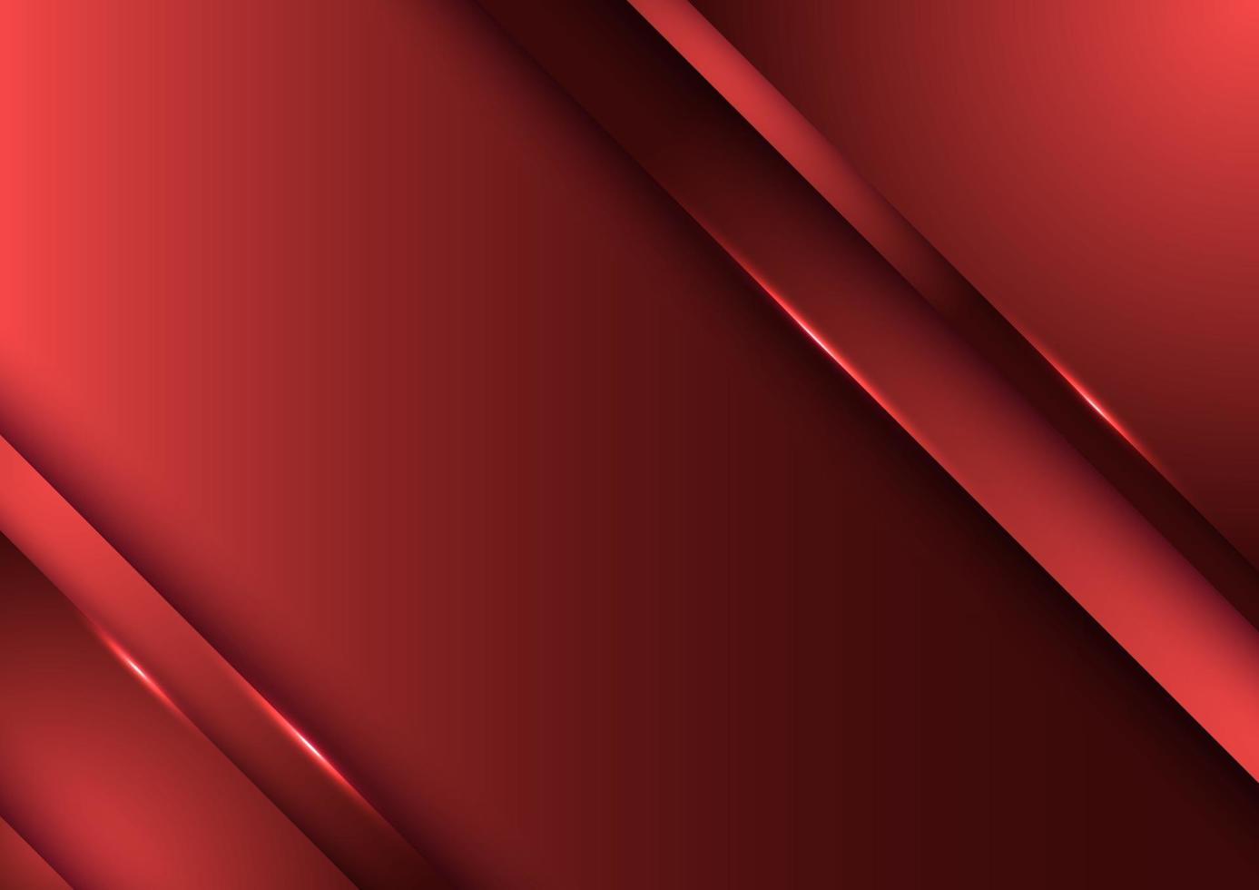 Template design abstract red gradient stripes overlap layer background with lighting vector