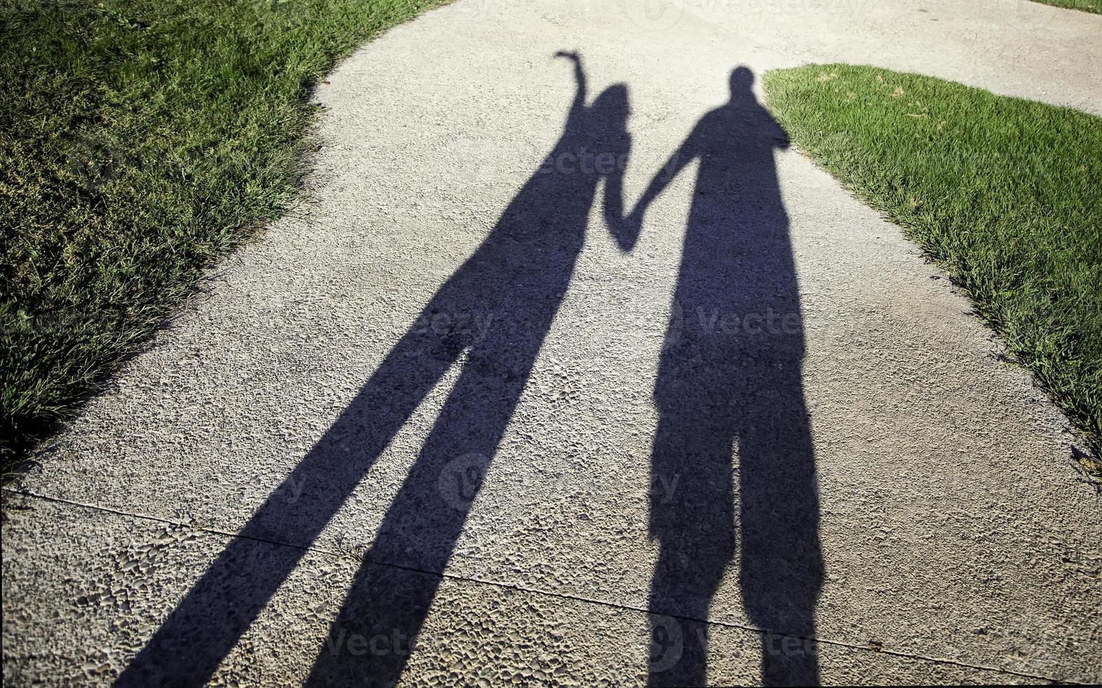 Shadows of couple in love photo