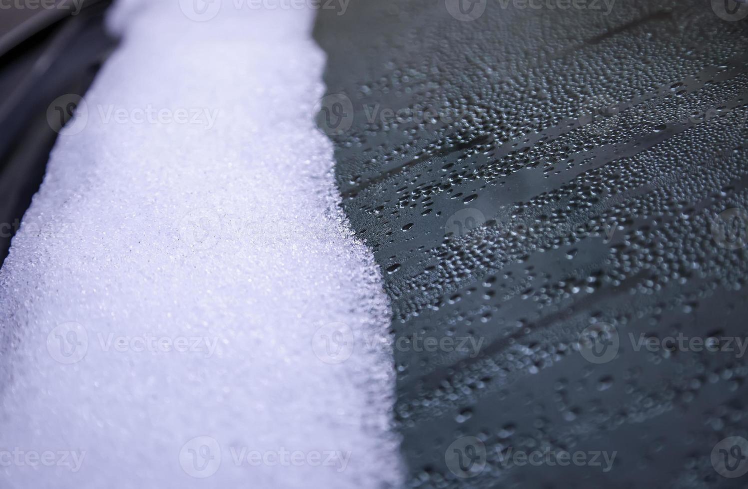 coche con nieve foto