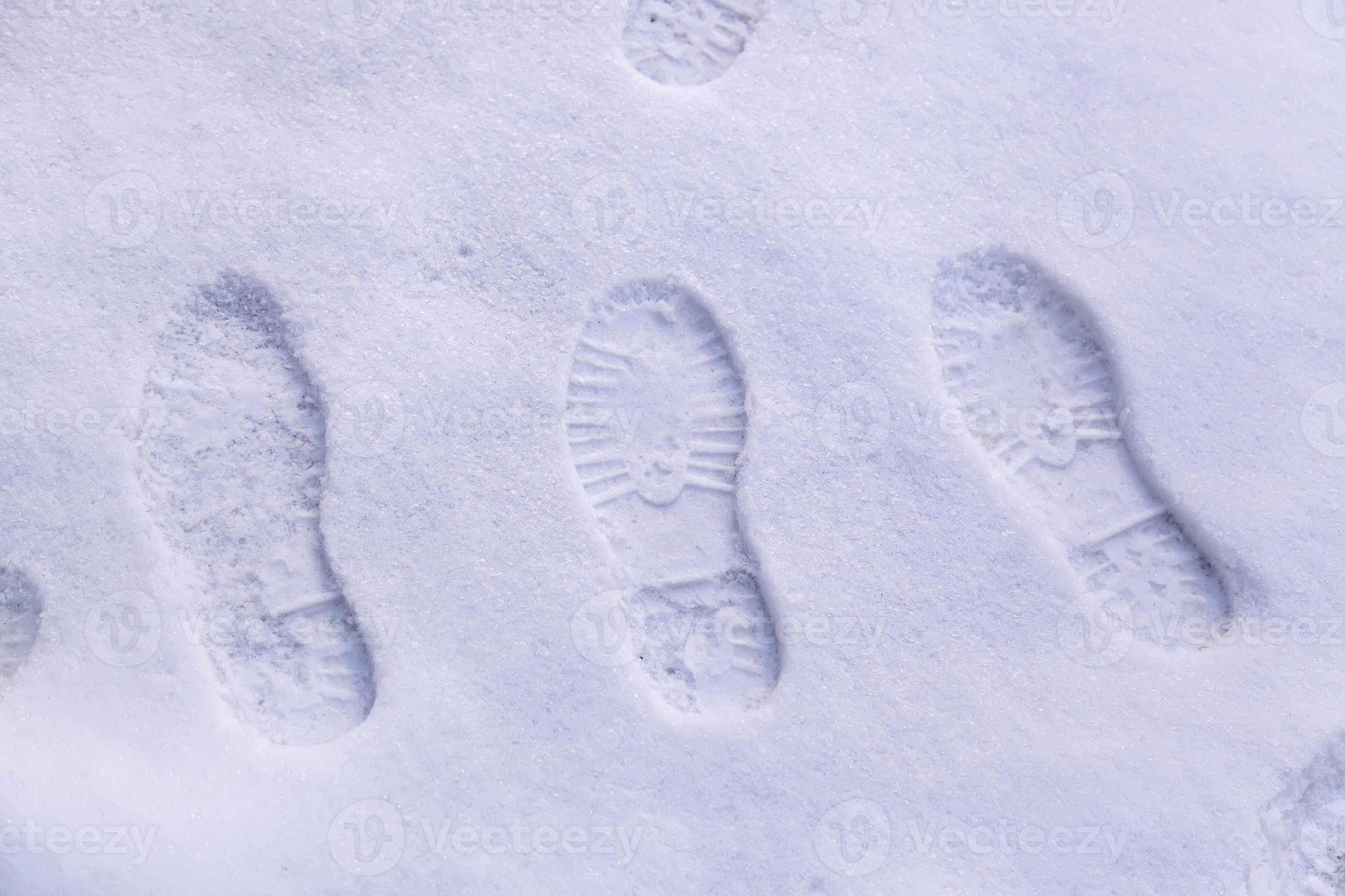 Footprints in snow 2858378 Stock Photo at Vecteezy