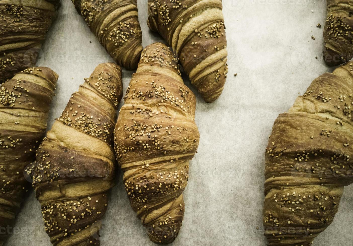 Wholemeal croissants pastry photo