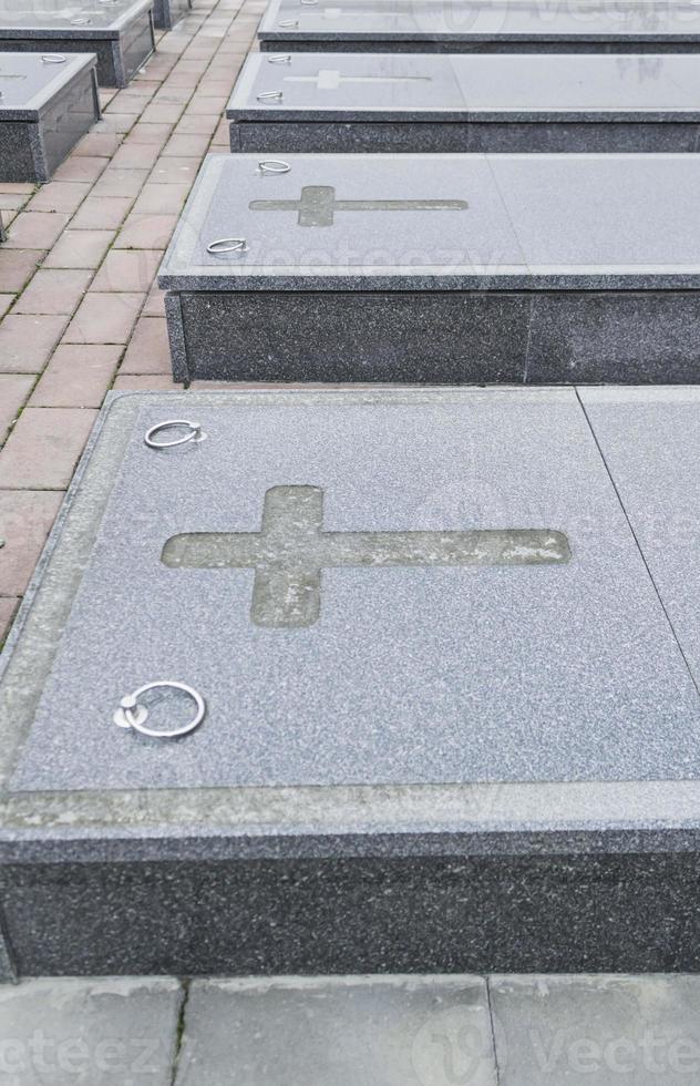 Marble and granite tombs photo