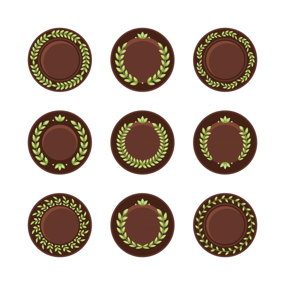 Olive Branch Badge Collection vector