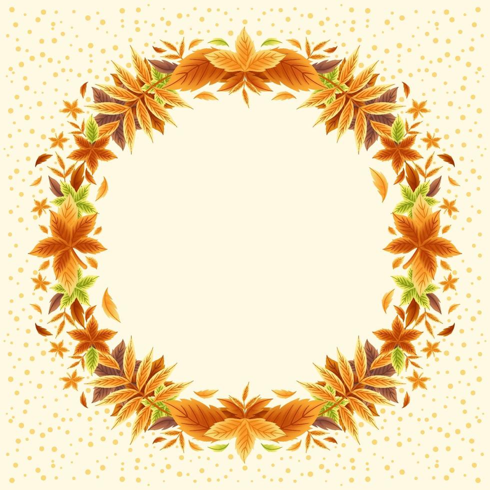 Beautiful Fall Leaves Border Concept vector