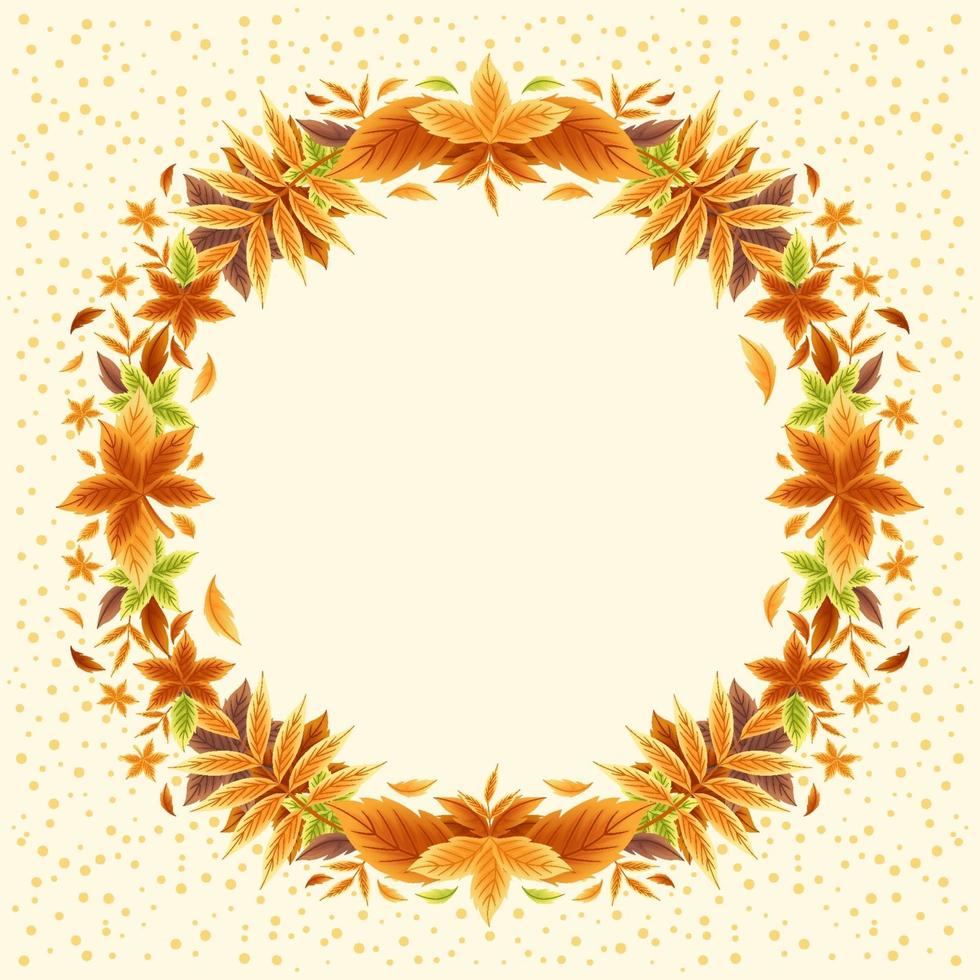 Beautiful Fall Leaves Border Concept vector