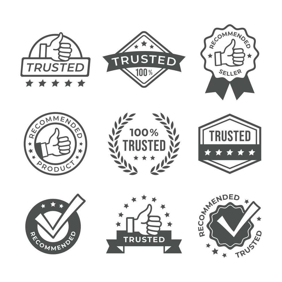 Recommended Trusted Vintage Stickers vector