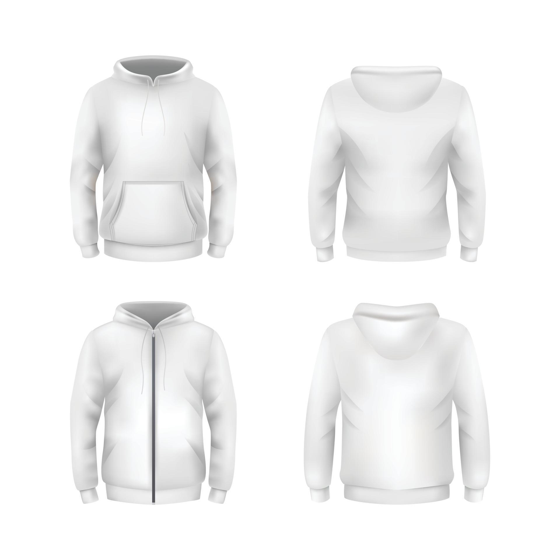 White Blank Hoodie Template 2859200 Vector Art at Vecteezy