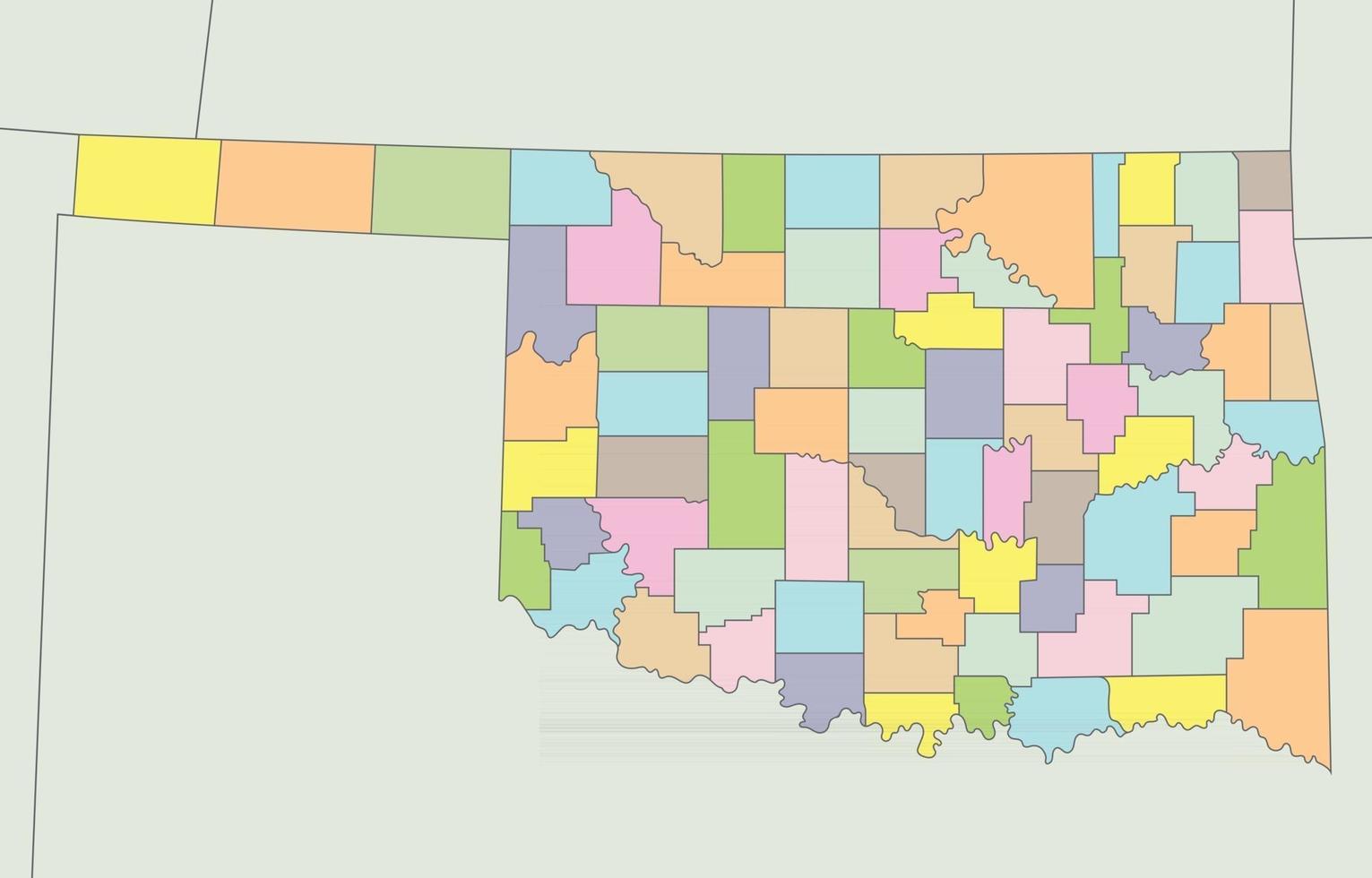 mapa de oklahoma vector