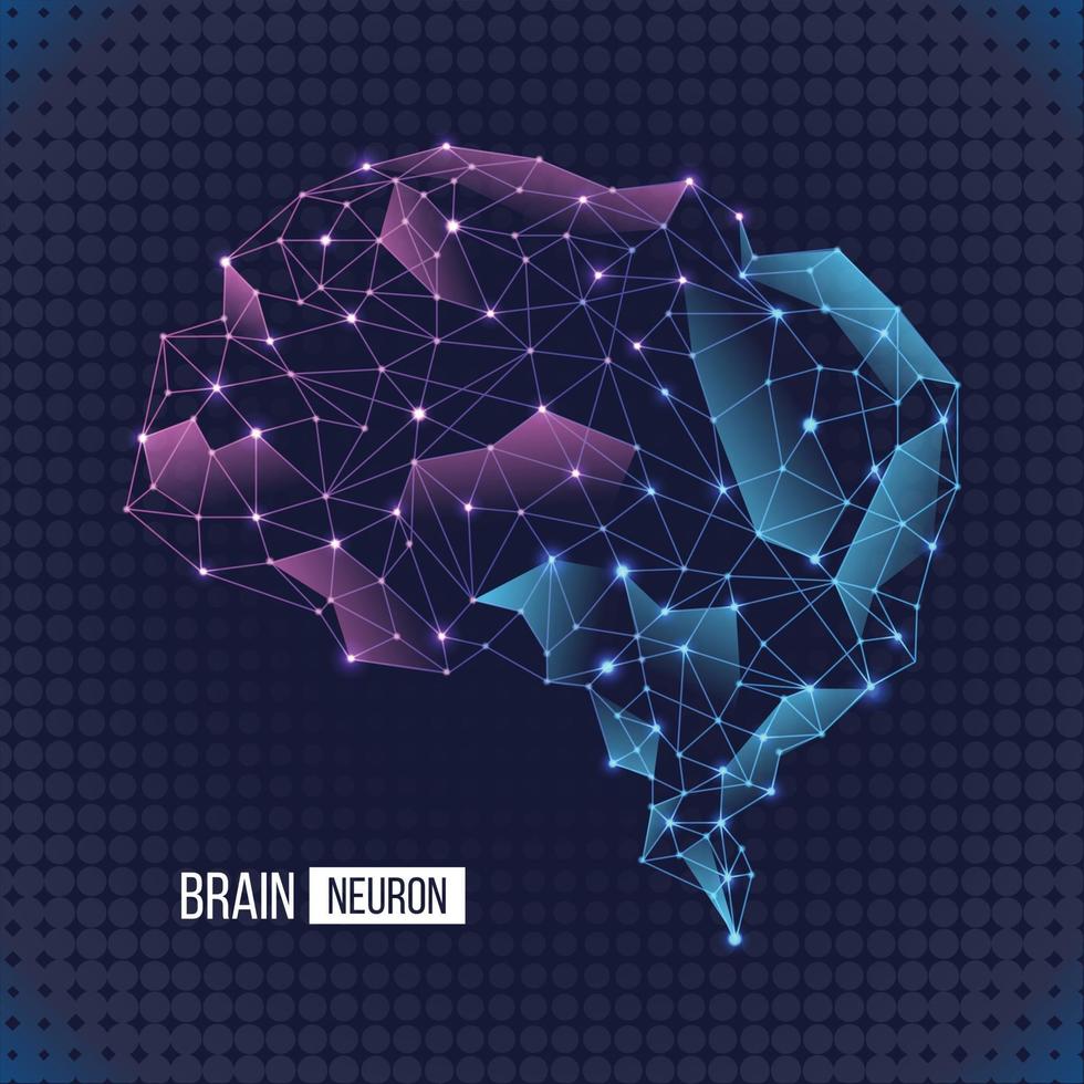 Brain Neuron Polygon Concept vector