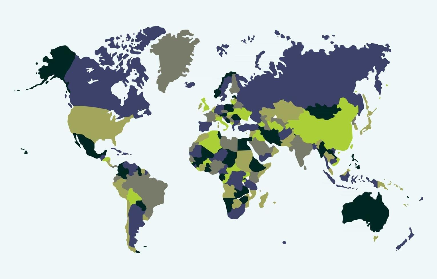 World Map with Modern Color vector